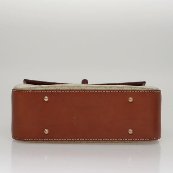 CELINE Macadam Canvas Hand Bag Beige Gold - Picture 5 of 16